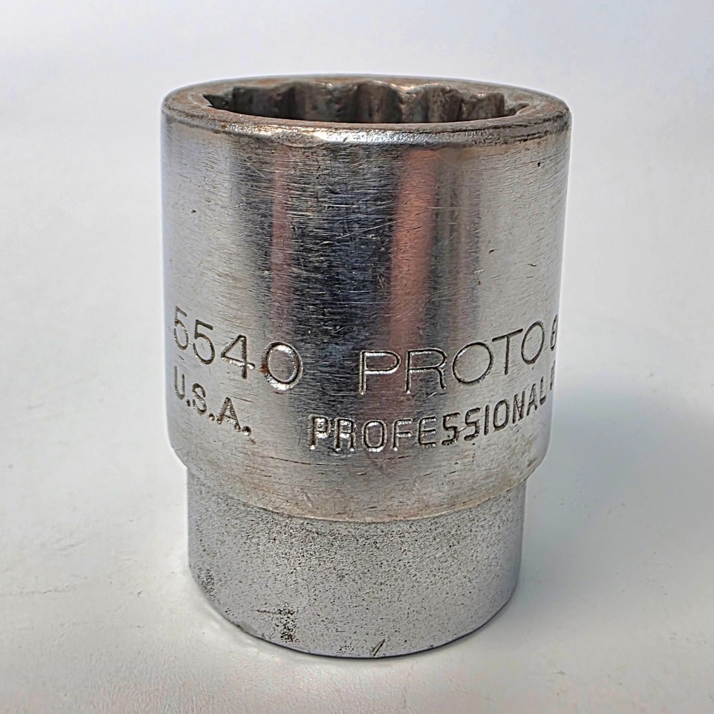 Proto 5540 1-1/4 Inch SAE 12 Point Socket 3/4 Inch Drive USA Professional Tool